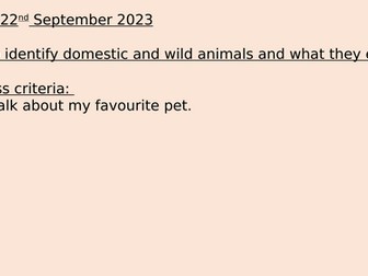 Identify domestic and wild animals