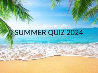 Summer Maths Quiz 2024