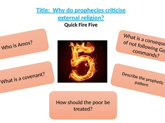 Lesson 5: Prophecy & External Religion (Y8 RED)
