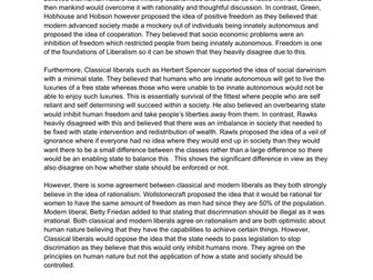 Politics Liberalism Essay - Exam Conditions