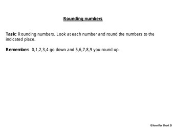 Rounding numbers to the nearest whole, 1dp, 2dp and 3 decimal places