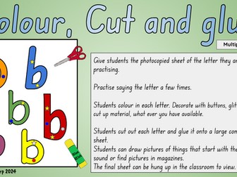 Colour, cut and glue Multiple phonics