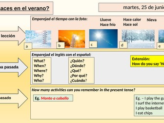 ¿Qué haces en el verano?