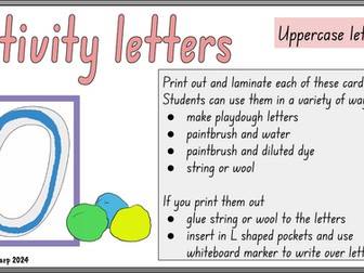 Uppercase Activity Letters