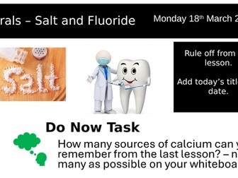 Salt and Fluoride lesson
