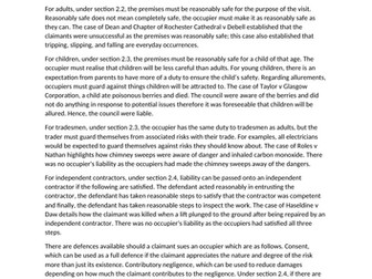 A-LEVEL LAW: OCCUPIER'S LIABILITY 1957 & 1984