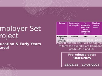 Employer Set Project - Education & Early Years T Level