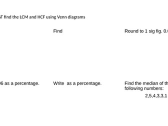 Unit 13 - Factors multiples and primes