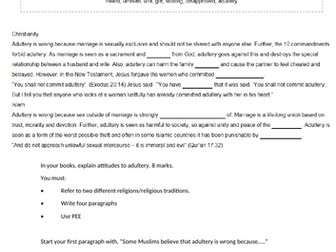 GCSE EDUQAS Issues of Relationships GAP FILLS READY MADE
