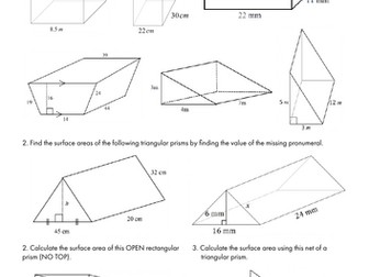 Surface Area and Volume of Solids