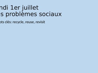 GCSE French Social Issues