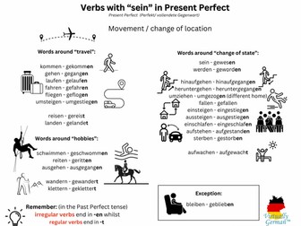 German Past Perfect with "sein"