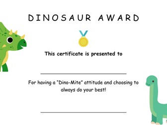 End of Year Animal themed Awards