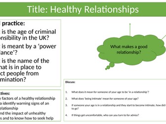 Relationships KS4_7 Lessons PSHE