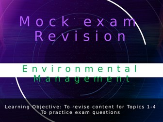 Environmental Management/Science Revision Jeopardy Game!