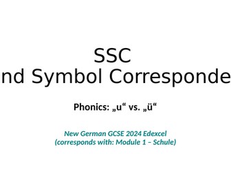 2024 GCSE Edexcel SSC Phonics u and ü – Sound Symbol Correspondence - Module 1 Schule