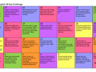 28 day Revision Countdown English Literature and Language