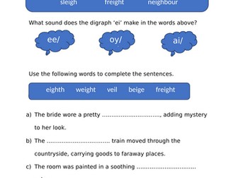 Spelling pattern 'ei'