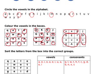 Vowels and Consonants