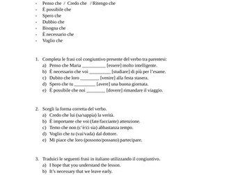 Italian Subjunctive