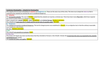 OCR Criminal Law - Unlawful Act - K/O