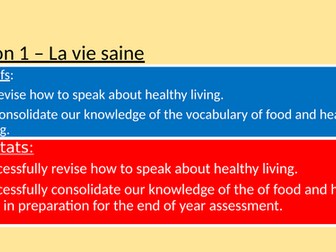 French - healthy living lessons