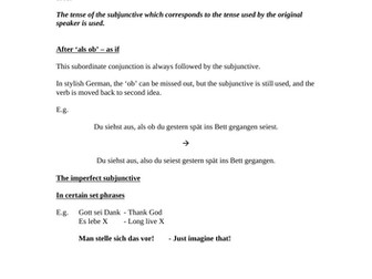 German Subjunctive Guide