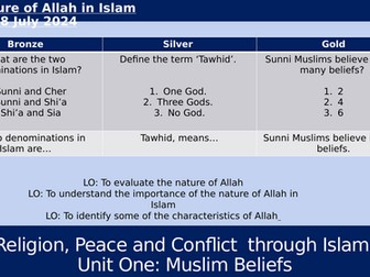 GCSE Edexcel Islam B - Nature of Allah