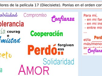 Movie 17 diecisiete Spanish lesson 4 - los valores familiares