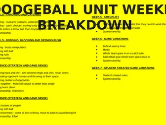 Dodgeball unit