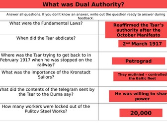 Dual Authority and Provisional Government