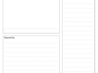 Newspaper article template