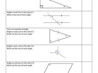 Using Ratio to find Missing Angles