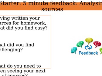 OCR Unit Y113 Britain 1930-1997 Lesson 2. Introduction to Source  and Essay Skills