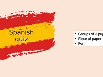 KS3/KS4 Spanish quiz