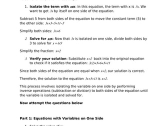 Solving Algebraic Equations