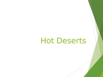 AQA GCSE Geography Living World Hot Deserts Lessons