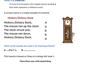 Year 6 Poetry | Limerick