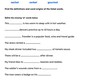 Year 6 Letter Patterns | ´et´ as in  /ay/   &  'ia' as in long i