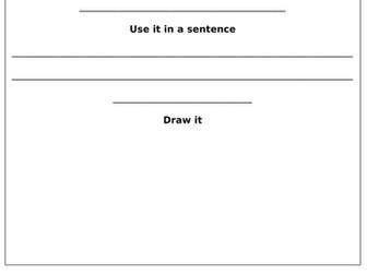 Vocabulary worksheets