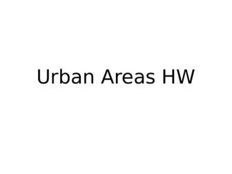 KS3 Urban Areas Unit of Work