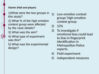OCR A LEVEL PSYCHOLOGY FORENSIC/CRIMINAL PSYCHOLOGY TOPIC 4