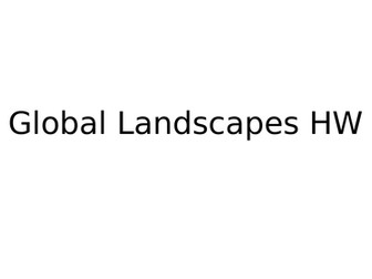 KS3 Geography Global Landscapes Unit
