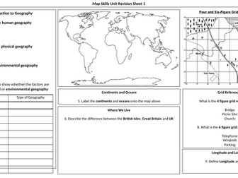 KS3 Geography Map Skills Unit of Work