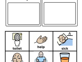 Visual I feel/ I need board and cards