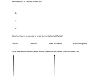 Economics A-Level Theme 3 Worksheets