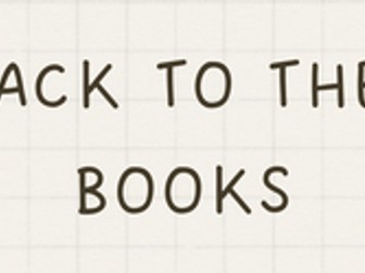 Back to the Books Library Display Heading