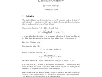 Limits and Continuity