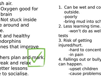 Discussion text/balanced argument model text