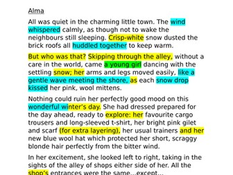 Literacy Shed 'Alma' writing planning